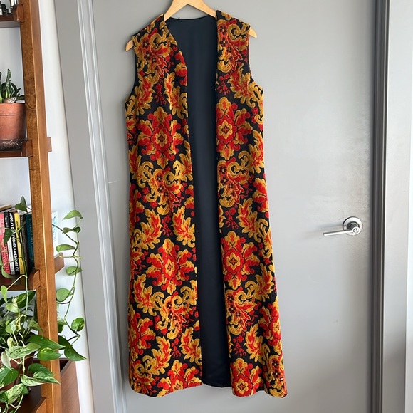 Beautiful vintage floor length vest - Picture 3 of 4